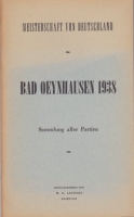 Meisterschaft von Deutschland - Bad Oeynhausen 1938