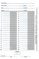 Partieformulare 40 Z�ge VS - 1000 St�ck