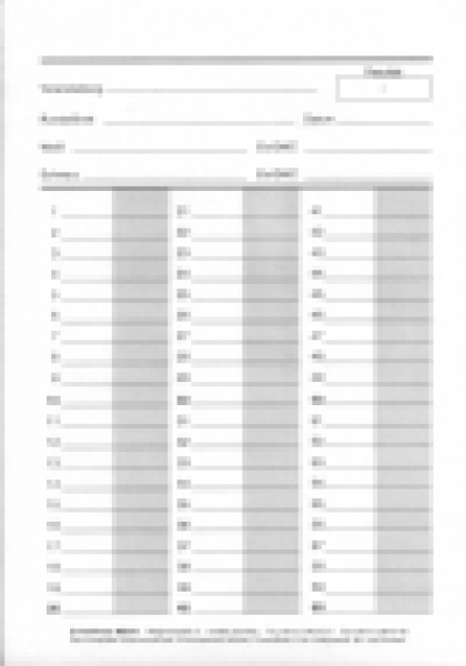 Partieformulare 60 Züge  VS - 1000 Stück