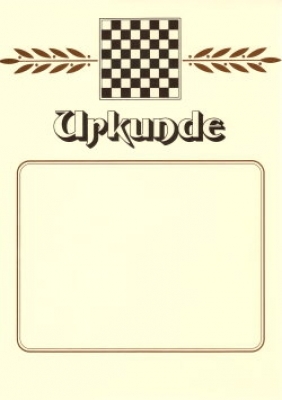 Urkunde Schachbrett dunkel