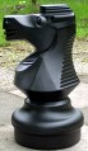 Einzelfigur Springer schwarz